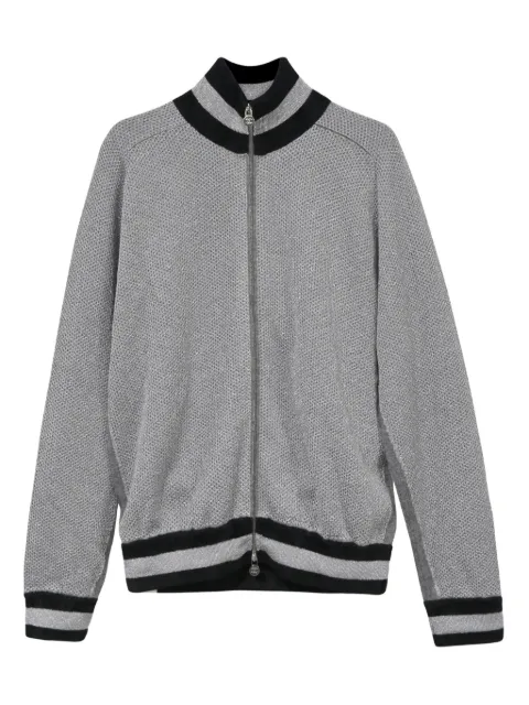 CHANEL Pre-Owned double-CC zip-up jacket Grey MRPPUHKCL370065M
