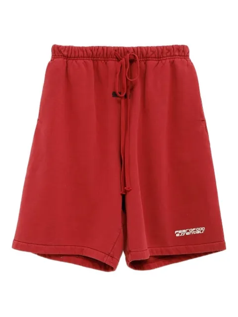 FEAR OF GOD ESSENTIALS drawstring-fastening track shorts Red 160HO254711F
