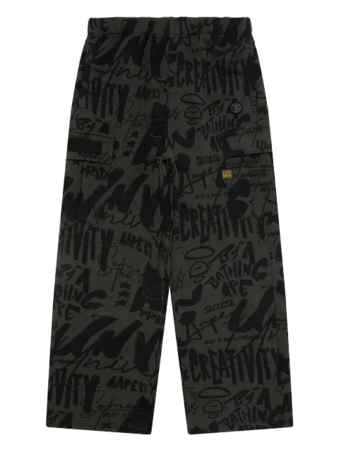 AAPE BY *A BATHING APE® patch print trousers Grey APTC651XXP