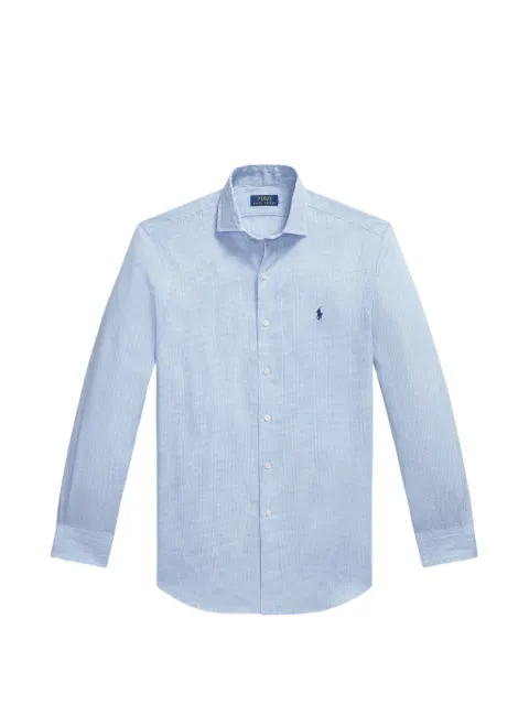 Polo Ralph Lauren embroidered-logo long-sleeve shirt Blue 710B16698001