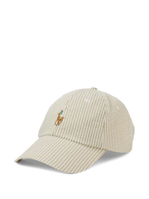 Polo Ralph Lauren striped embroidered cap Neutrals 710957166005