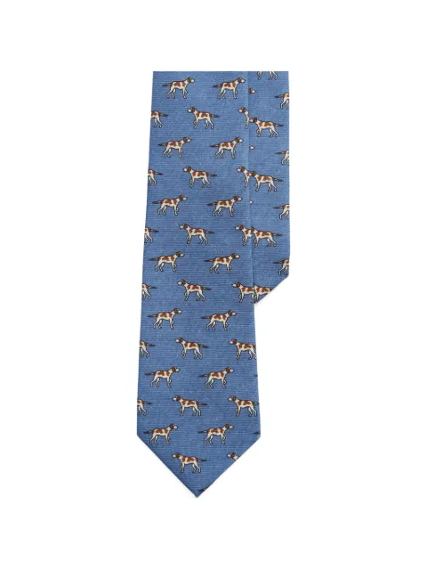 Polo Ralph Lauren dog-print pattern tie Blue 712P03919001