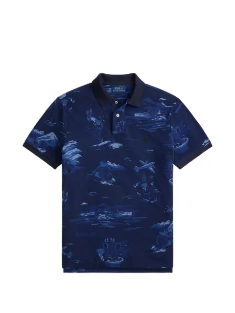 Polo Ralph Lauren patterned polo shirt Blue 710P04012001
