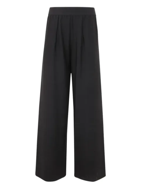 Maria Calderara pleated trousers Black Q364Z