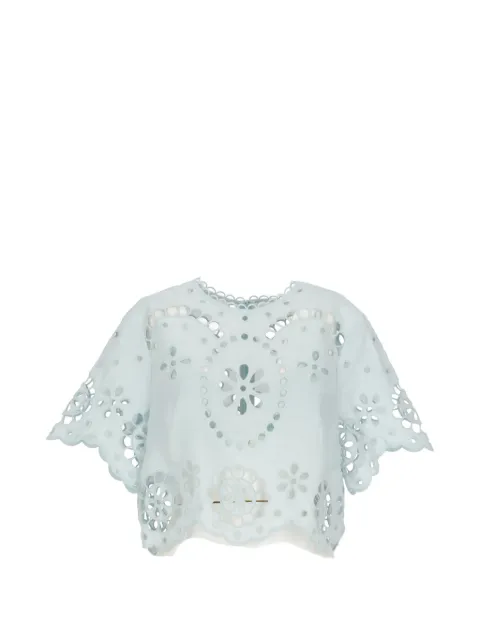 ZIMMERMANN Awaken embroidered blouse Blue 6196TRS261