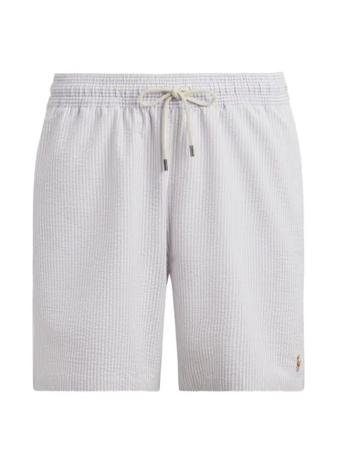 Polo Ralph Lauren seersucker drawstring swim shorts White 710957784009