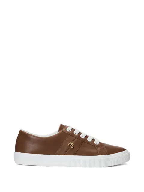 Lauren Ralph Lauren Janson II metal-logo sneakers Brown 802775372001