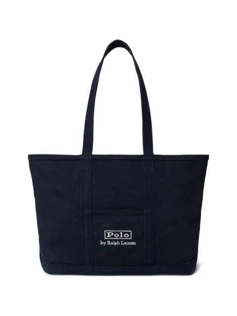 Polo Ralph Lauren medium logo strap tote bag Blue 405974612002