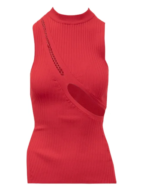 The Attico cut-out ribbed top Red 242WCT248KV001