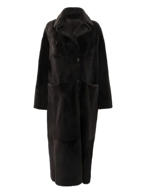 FURLING BY GIANI button lambskin coat Brown NELLLACONEBONY