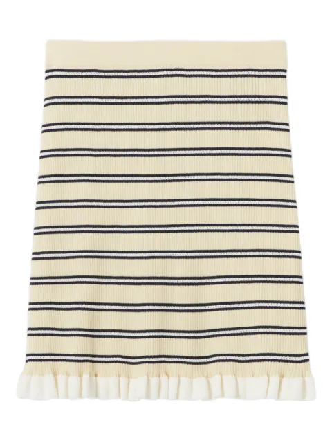 Claudie Pierlot striped skirt Neutrals CFPJU00836