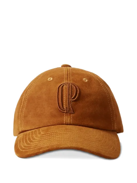 Claudie Pierlot CP leather monogram embroidered cap Brown CFABO00550