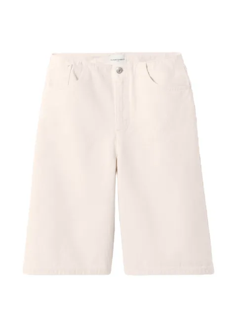 Claudie Pierlot ecru denim bermuda shorts Neutrals CFPSH00298