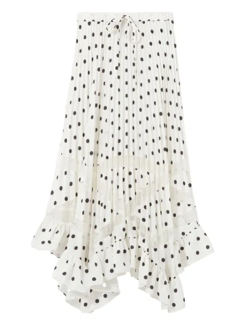 Claudie Pierlot polka dot pleated skirt White CFPJU00820