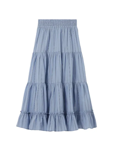 Claudie Pierlot long striped skirt Blue CFPJU00893
