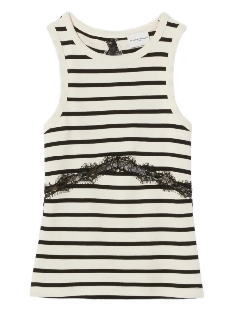 Claudie Pierlot striped lace-band tank top Neutrals CFPTS01063
