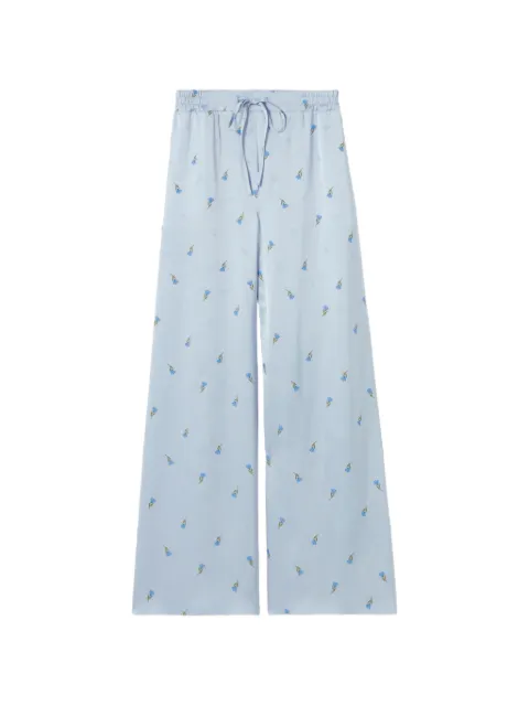 Claudie Pierlot lightweight satin trousers Blue CFPPA00754