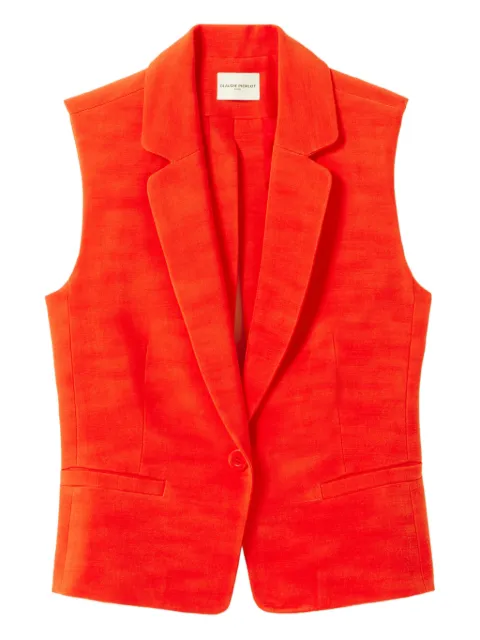 Claudie Pierlot button-fastening tie-back waistcoat Orange CFPVE00566
