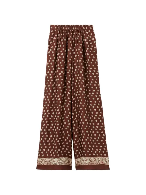 Claudie Pierlot floral-print palazzo pants Brown CFPPA00761