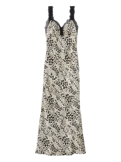 Claudie Pierlot satin animal print dress Neutrals CFPRO02845