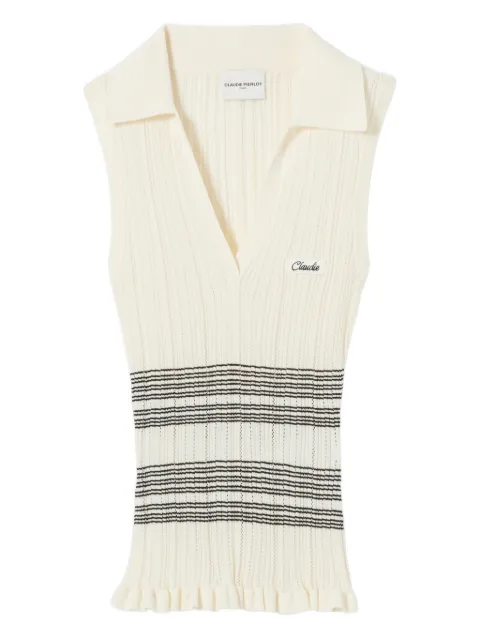 Claudie Pierlot fine knit top Neutrals CFPTO01080