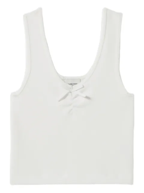 Claudie Pierlot round neck knitted top White CFPTO01075