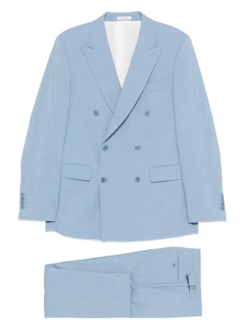 FURSAC button fastening wool suit Blue FHPCS00253