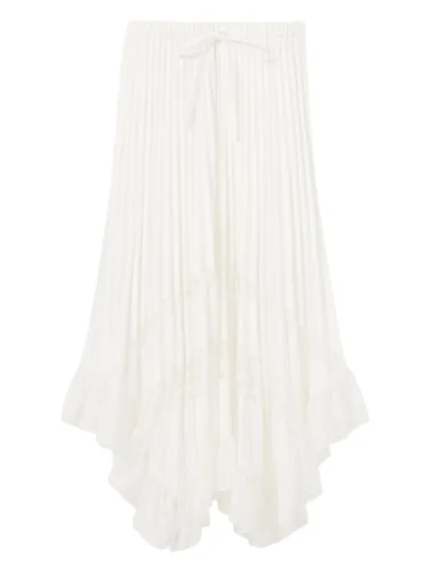 Claudie Pierlot floral pleated skirt White CFPJU00856