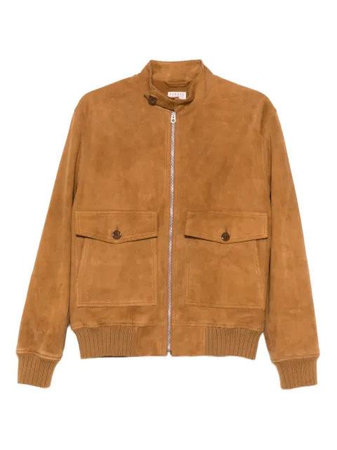 FURSAC zip-up suede jacket Brown FHPBL00169