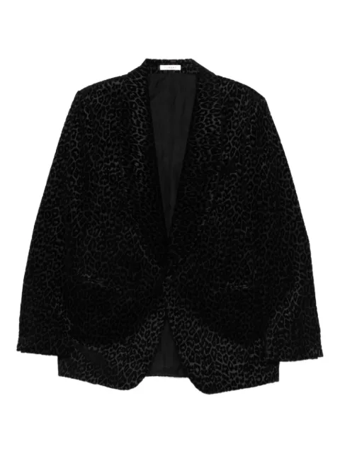 FURSAC pattern animal cotton blazer Black FHPVE00272