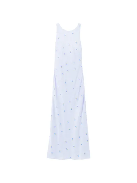 Claudie Pierlot satin open-back dress Blue CFPRO02853