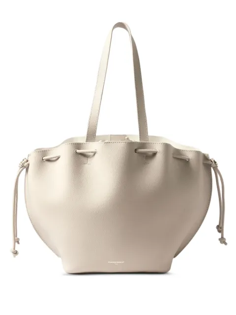 Claudie Pierlot Alban grained leather bag Neutrals CFASA00771