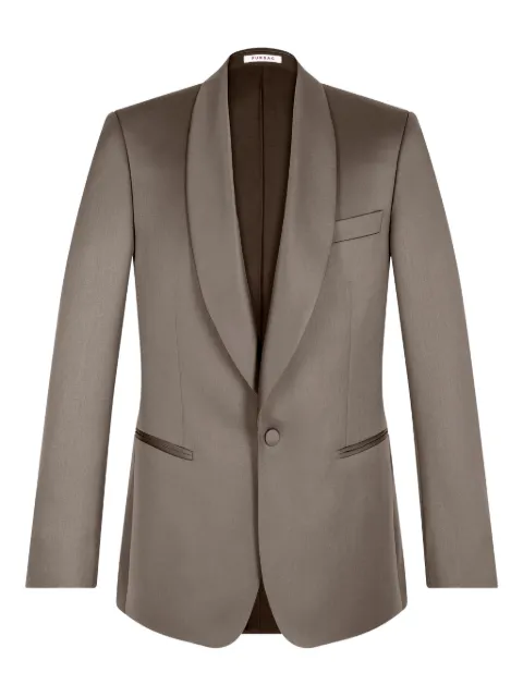 FURSAC shawl-collar single-breasted tuxedo Brown FHPVE00284