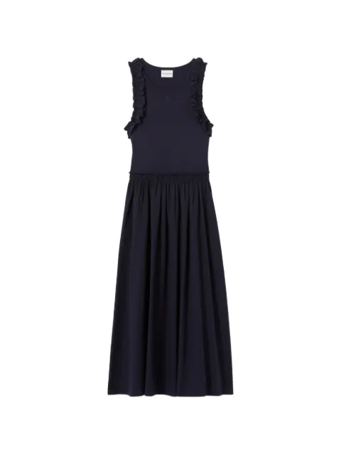 Claudie Pierlot bi-material cotton dress Blue CFPRO02922