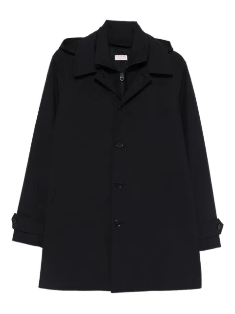 FURSAC button hooded parka Blue FHPOU00119
