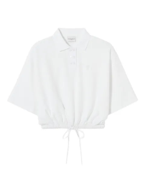 Claudie Pierlot cotton polo neck T-shirt White CFPTS01061