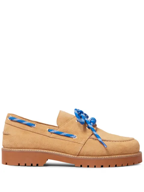 Claudie Pierlot Belem boat shoes in suede leather Neutrals CFACH00696