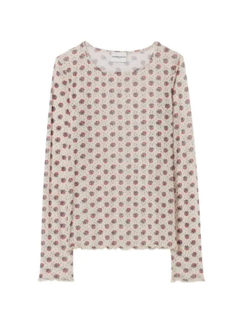 Claudie Pierlot floral-print T-shirt Neutrals CFPTS01081