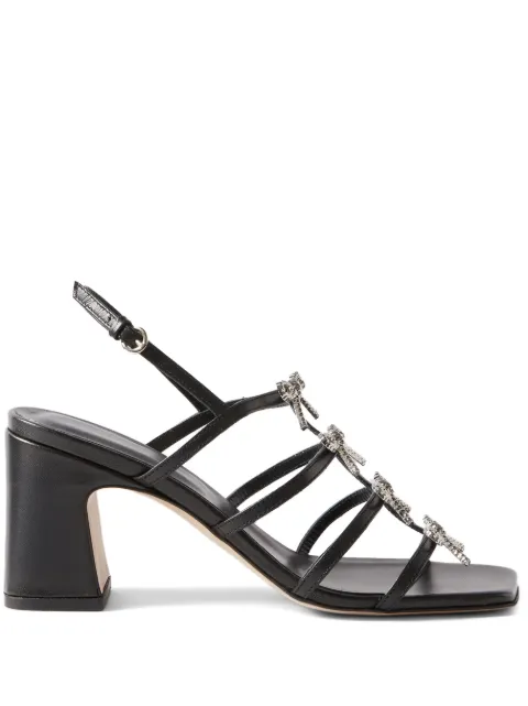 Claudie Pierlot jewelled leather sandals Black CFACH00676