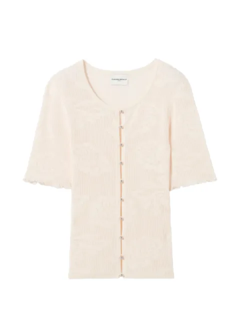 Claudie Pierlot floral knit cardigan Neutrals CFPCA00734