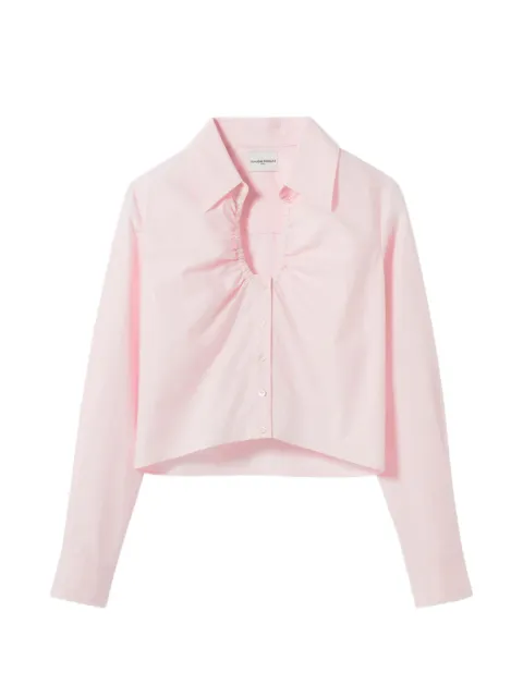 Claudie Pierlot cotton poplin shirt Pink CFPCM00545