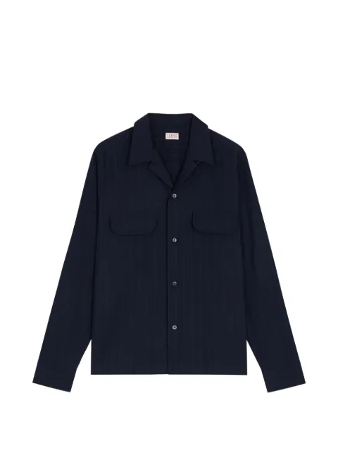 FURSAC striped flap-pocket shirt Blue FHPCH00314