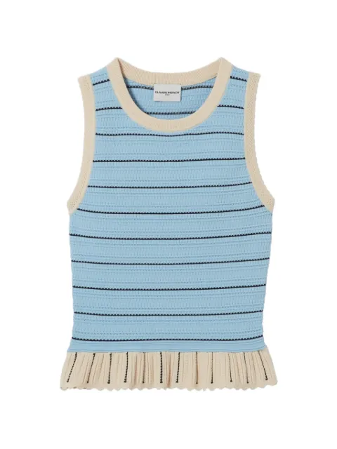 Claudie Pierlot striped knit top Blue CFPPU01303