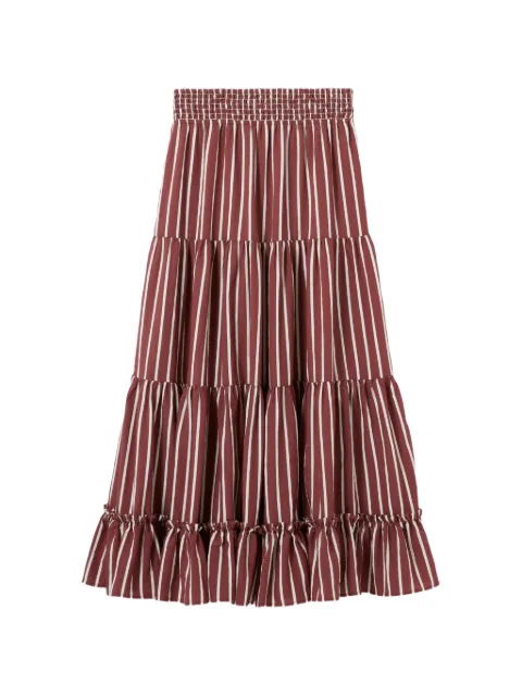 Claudie Pierlot striped maxi skirt Red CFPJU00866