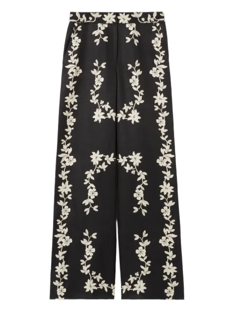Claudie Pierlot floral-print trousers Black CFPPA00741