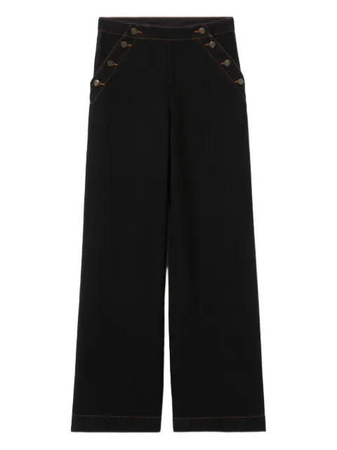 Claudie Pierlot black denim sailor jeans Black CFPJE00360