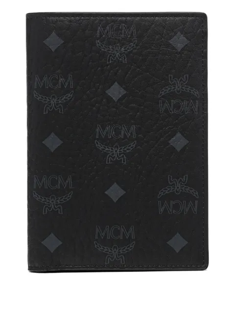 MCM Ottomar Visetos passport holder Black MXVFATT01BK
