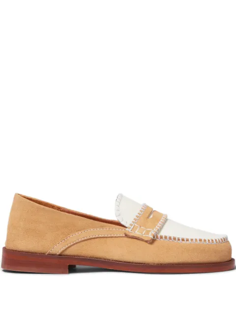 Claudie Pierlot dual-color suede loafers Neutrals CFACH00670