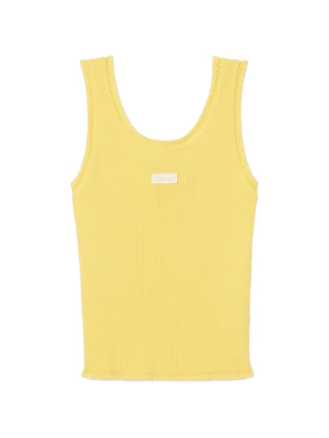 Claudie Pierlot round neck knit top Yellow CFPPU01300