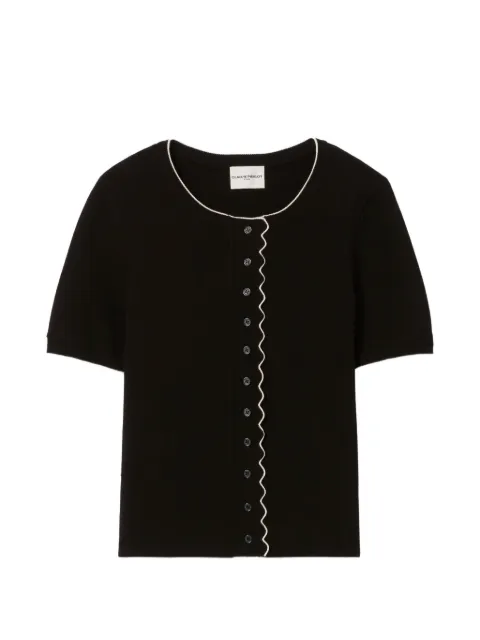 Claudie Pierlot contrast knit cardigan Black CFPCA00730